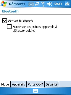 Activer Bluetooth