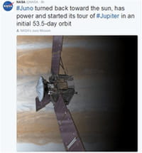 Quand Juno navigue en orbite autour de Jupiter