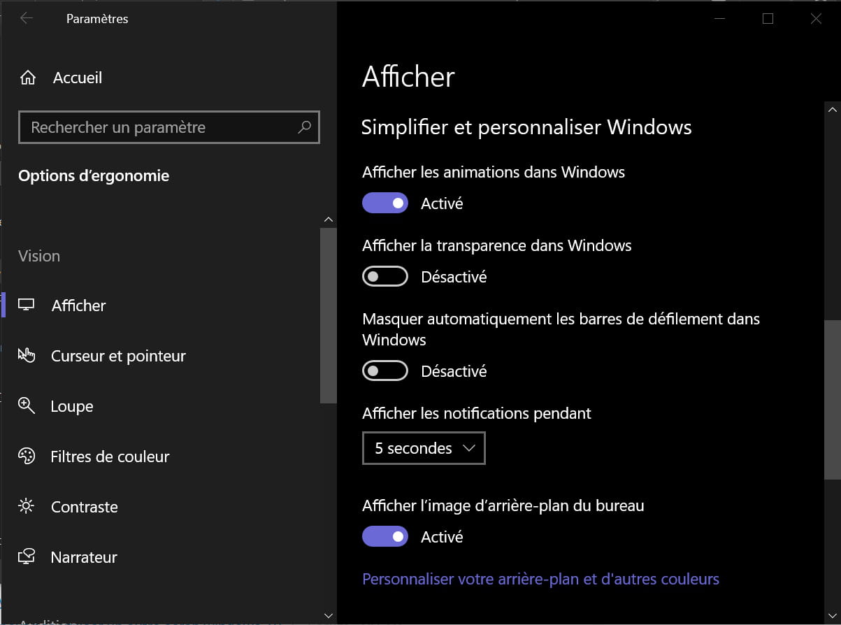 Afficher les barres de défilement dans les fenêtres de Windows 10 Comment Ça Marche
