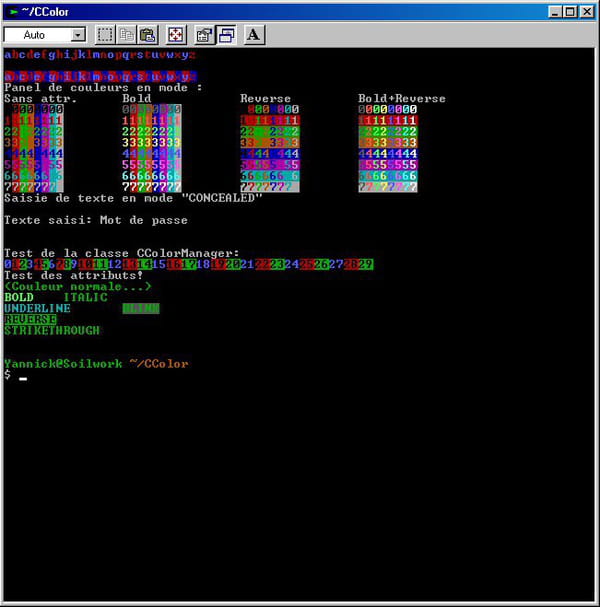 C / C++ / Utilisation de couleurs en mode console [ansi color