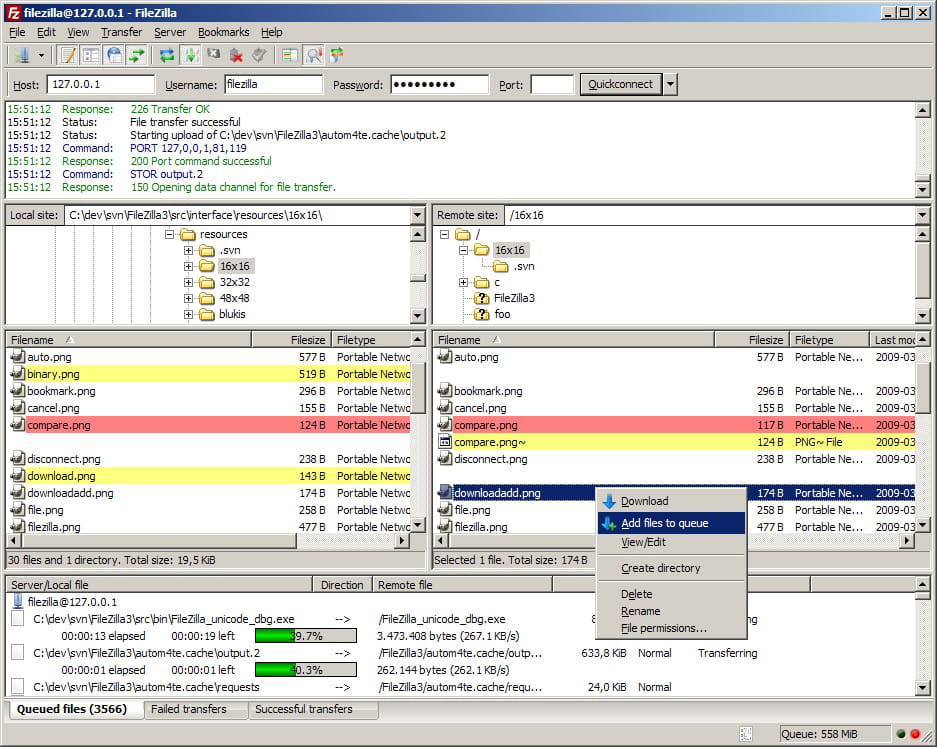 filezilla server 1.2.0