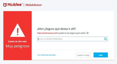 ¿Cuáles son las ventajas de McAfee WebAdvisor?