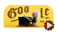 Google rend hommage à Bach avec un doodle musical