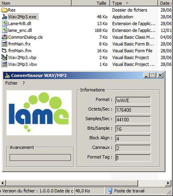 Visual Basic / Encodeur wav vers mp3 CodeS SourceS