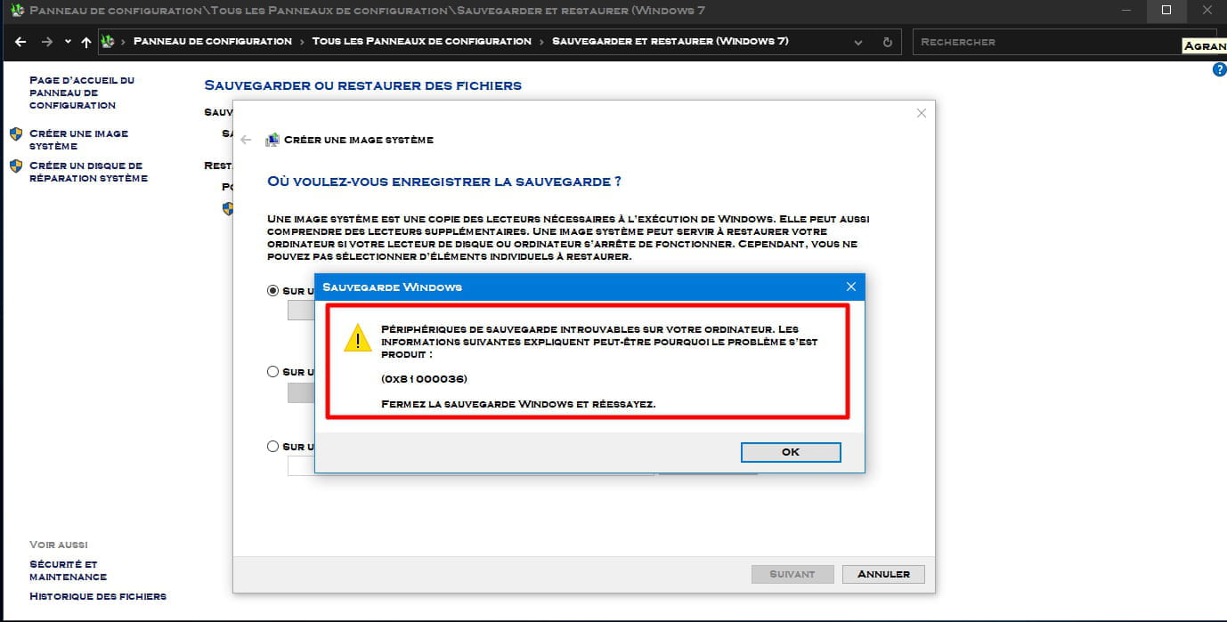Image syst me windows 10 erreur 0x81000036 r solu 