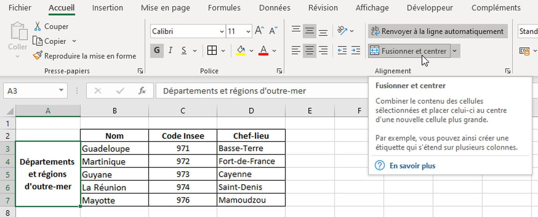 Concaténer Excel : comment fusionner des cellules