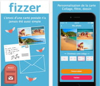 Appli Fizzer : envoyez une carte postale personnalisée