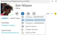 Skype 6.1 permet de passer des appels Skype depuis Outlook
