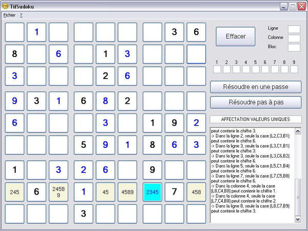 C NET Tifsudoku R solution Des Grilles De Sudoku Pas Pas 