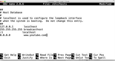 edit host file for mac