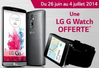 LG : jusqu'au 4 juillet, une LG G Watch offerte pour l'achat du smartphone LG G3