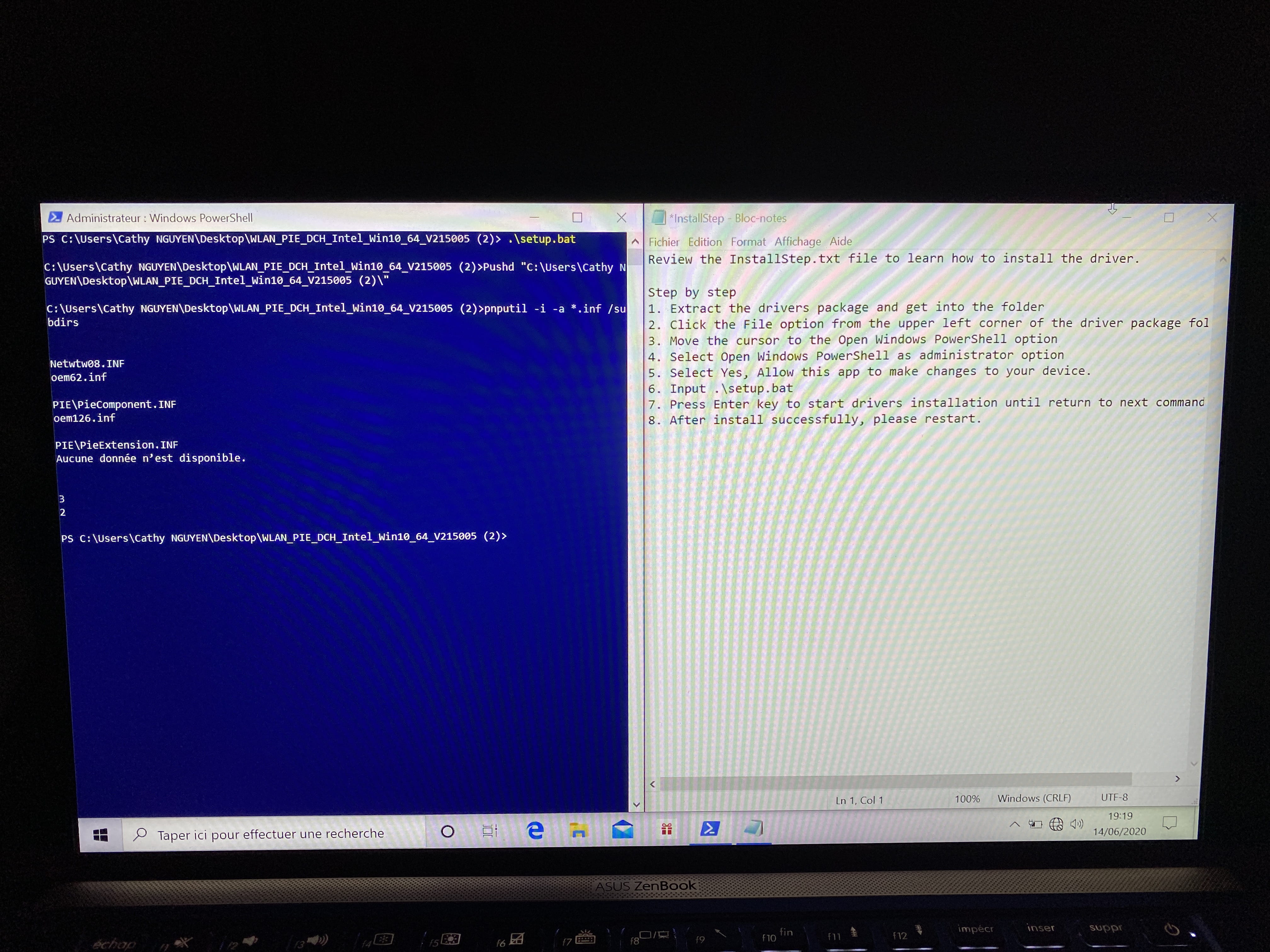 Pilote Wireless AC9560 impossible à installer