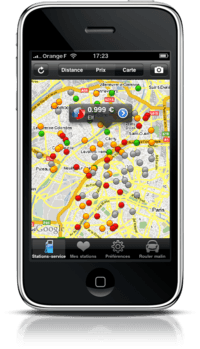 Frais généraux – Réduire la facture d'essence sur iPhone