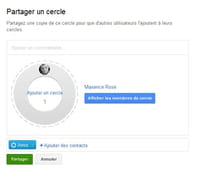 Google Plus permet de partager ses cercles, un plus pour la veille info