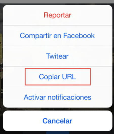 Cómo copiar la URL de Instagram