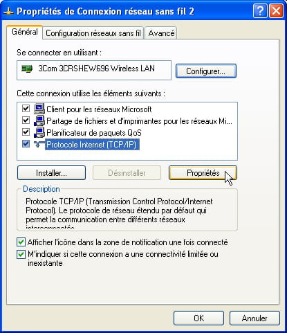 Propriétés du protocole internet (TCP/IP)