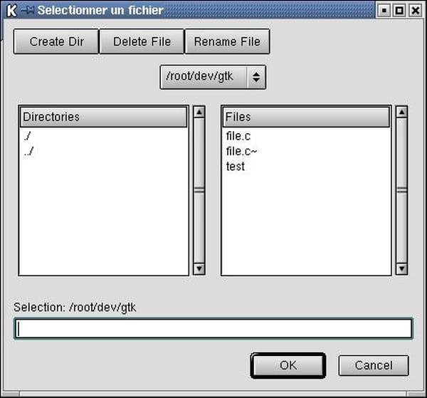 C / C++ / Boite de dialogue de selection de fichier [code en