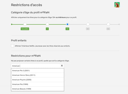 Profiles and Parental Controls