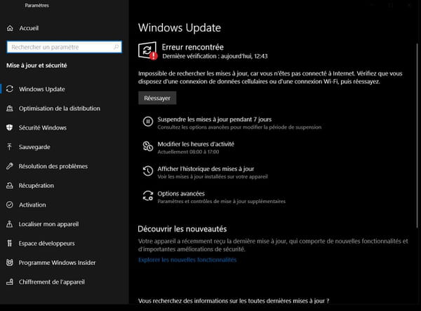 Windows Update : Voici comment régler les échecs de mises à jour