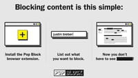 Pop Block, pour masquer des mots sur le Web