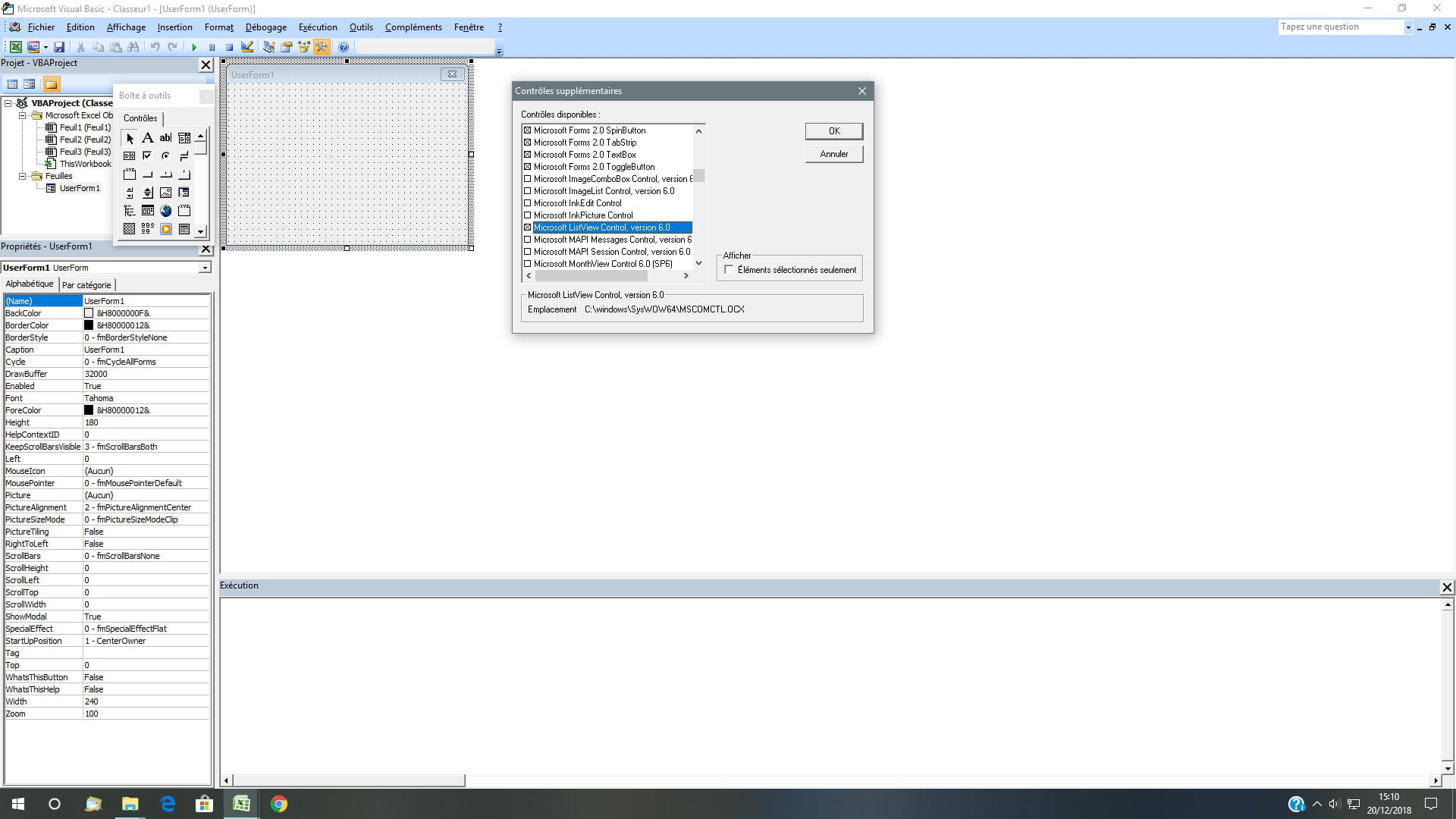 Afficher un tableau Excel dans un userform VBA excel [Résolu]