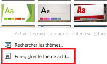 Transformer une présentation personnalisée en modèle dans PowerPoint PRAT04