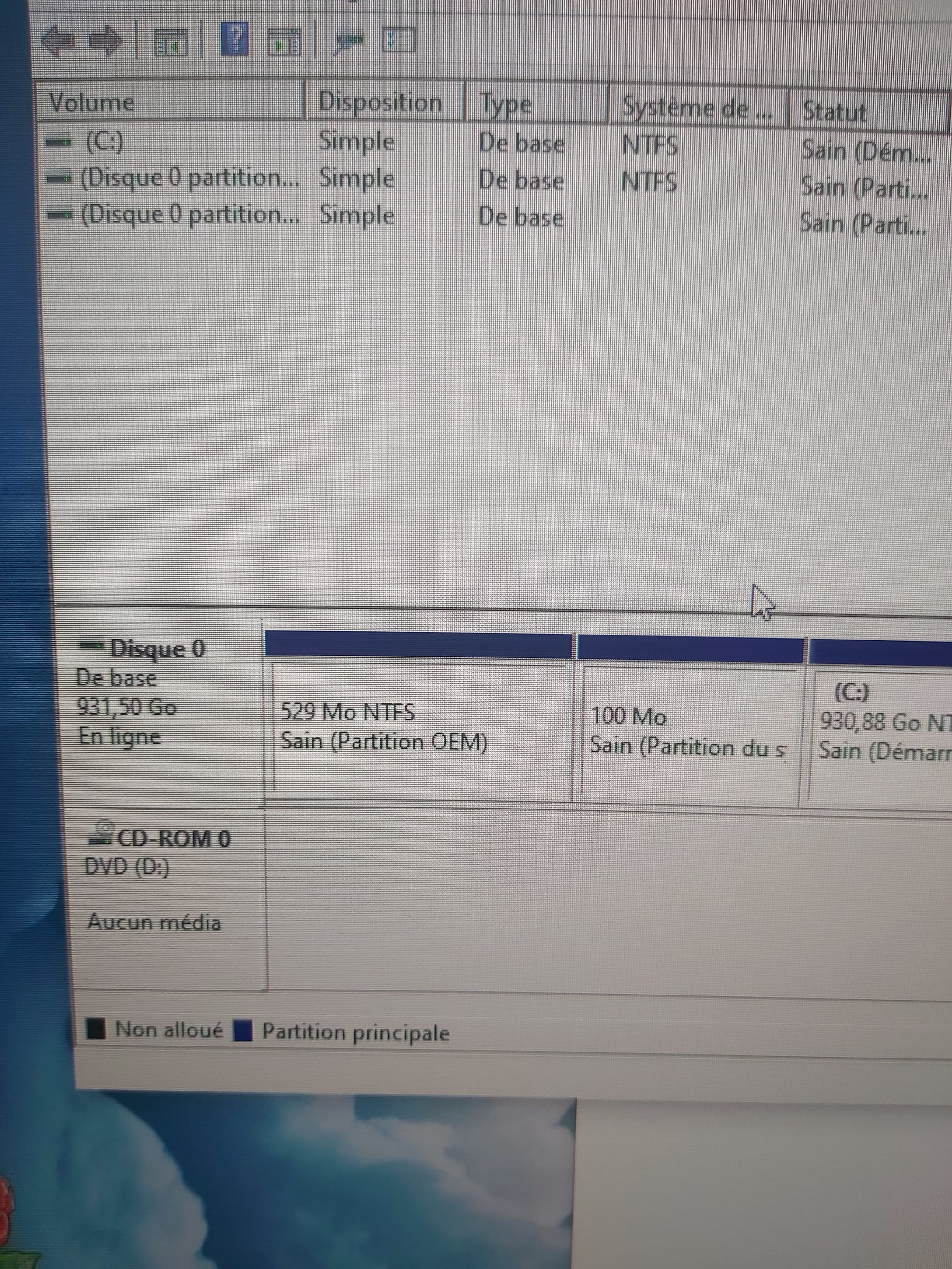 Disque dur SSD disparu suite à une réinitialisation Windows 10 ...