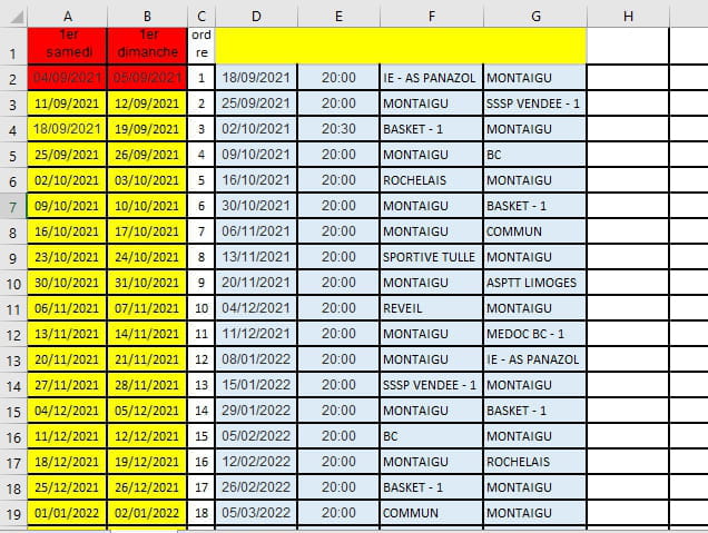 Faire Correspondre Les Dates De 2 Colonnes Diff rentes Excel