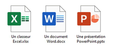 Ouvrir un fichier au format docx, xlsx ou pptx