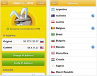 Le service de VPN HMA disponible sur iOS