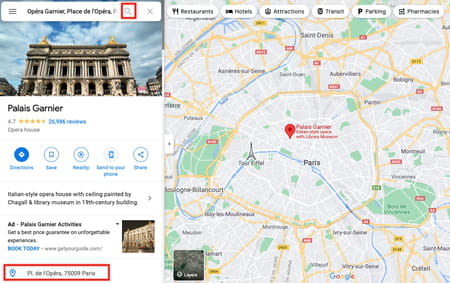 Google maps screenshot