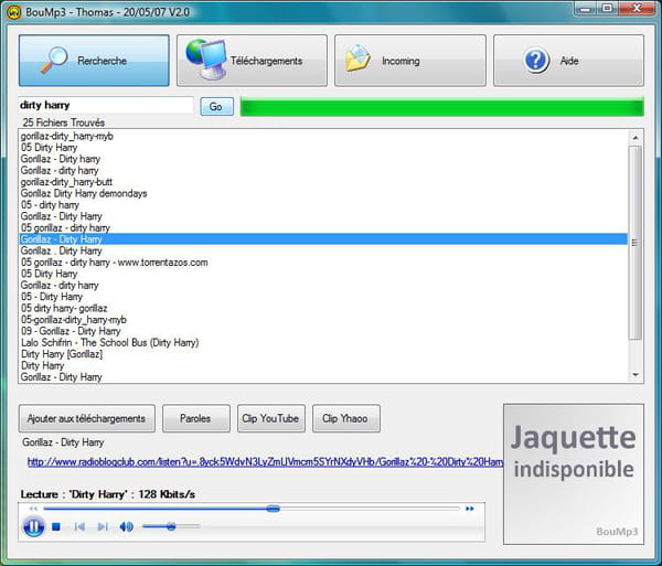 Visual Basic / [vb 2005] boump3 téléchargement mp3 depuis