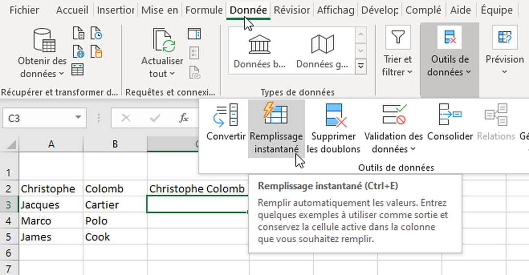Concaténer Excel comment fusionner des cellules
