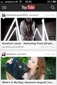 L'application officielle YouTube disponible sur l'App Store