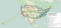 La carte des road trips littéraires aux Etats-Unis