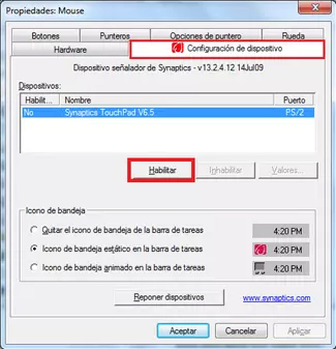 No funciona el 'touchpad' o mouse del laptop cómo activarlo