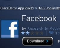 Facebook Places disponible sur BlackBerry