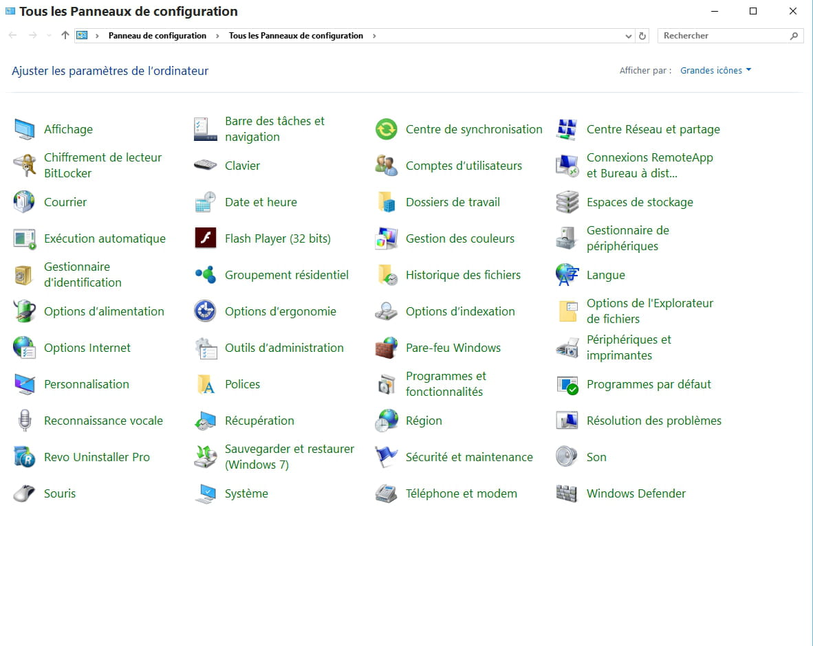 Panneau De Configuration Windows 10 R solu Forum Windows 10