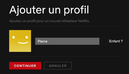 New Netflix profile