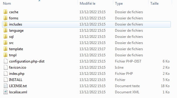 Le dossier ''installation''