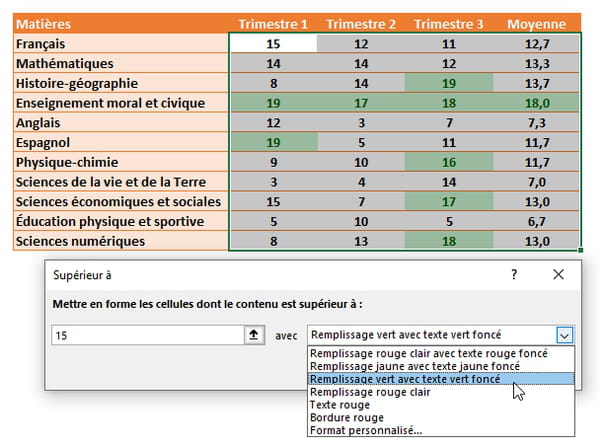 Calculer Un Taux De Remplissage Sur Excel Utiliser la mise en forme conditionnelle dans Excel